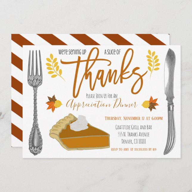 Fall Appreciation Invitation (Front/Back)