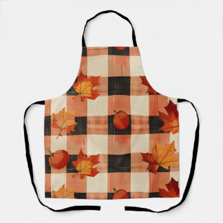 Fall apron with autumn leaves
