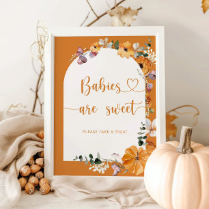 Fall arch pumpkin babies are sweet poster