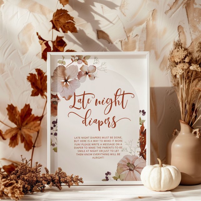 Fall arch pumpkin Late night diapers game Poster (Creator Uploaded)