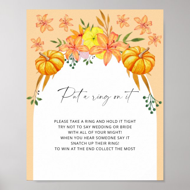 Fall arch - put a ring on it game poster (Front)