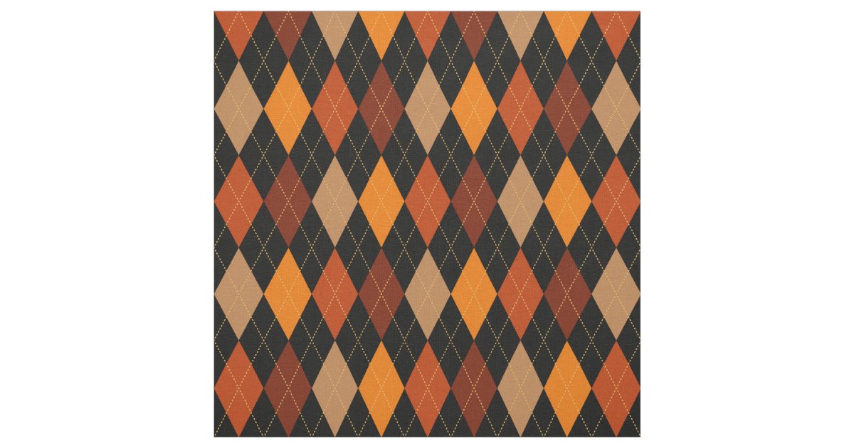 Fall Argyle Fabric | Zazzle