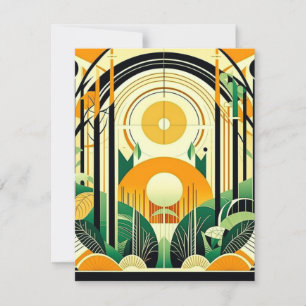 Fall - Art Deco - AI Holiday Card