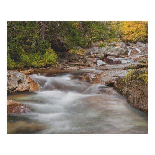 Fall at Jefferson Brook New Hampshire Faux Canvas Print