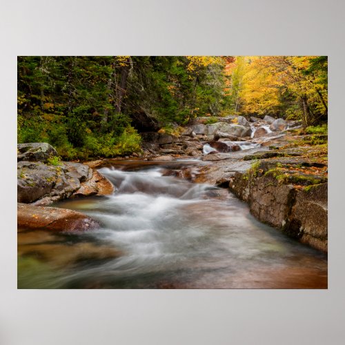 Fall at Jefferson Brook New Hampshire Poster
