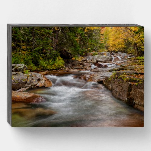 Fall at Jefferson Brook New Hampshire Wooden Box Sign