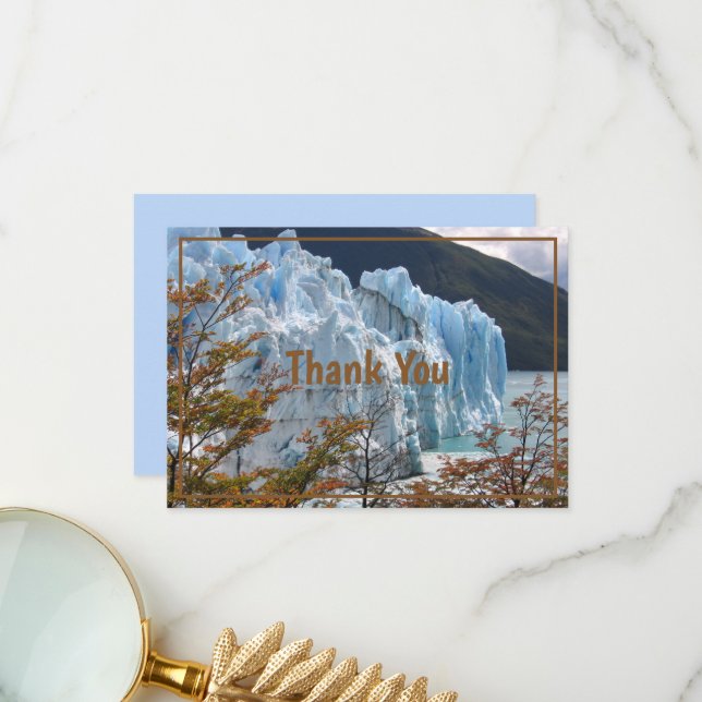 Fall at Perito Moreno Glacier, Argentina Thank You Card (Front/Back In Situ)
