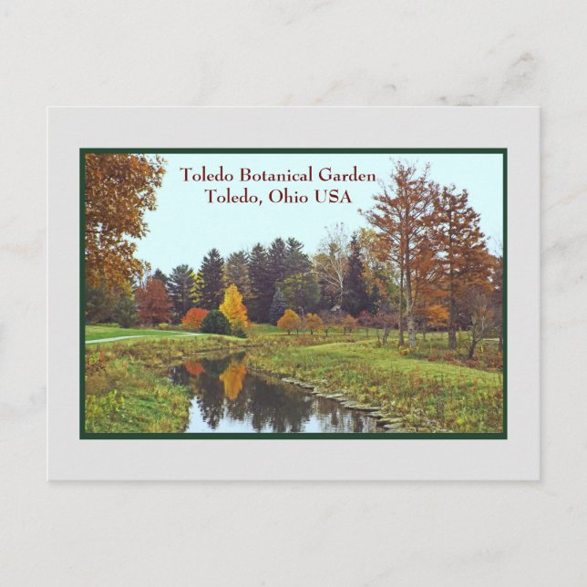 "FALL AT TOLEDO BOTANICAL GARDEN" POSTCARD (Front)