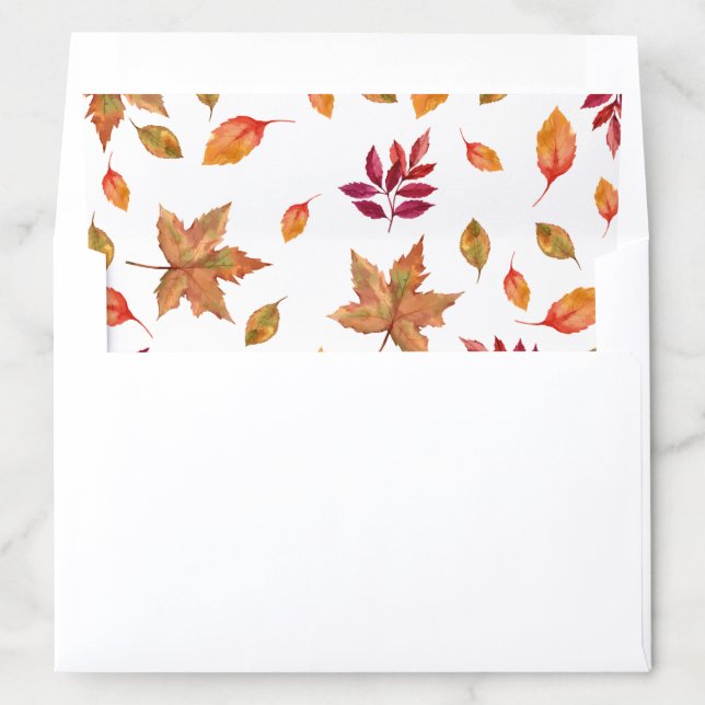 Fall Autum leaves envelope liner (In Envelope)