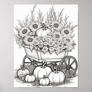 Fall/Autumn Adult Coloring Poster