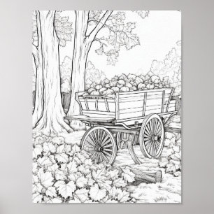 Fall/Autumn Adult Coloring Poster