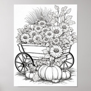 Fall/Autumn Adult Coloring Poster