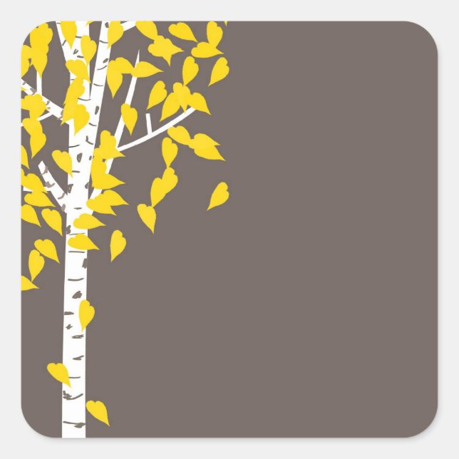 Fall Autumn Aspen Tree Sticker (Front)