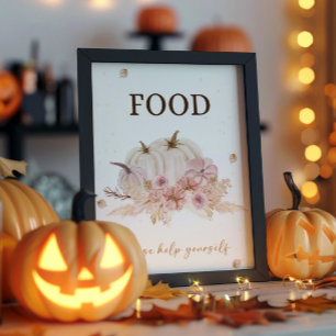 Fall Autumn Baby Shower Food Sign
