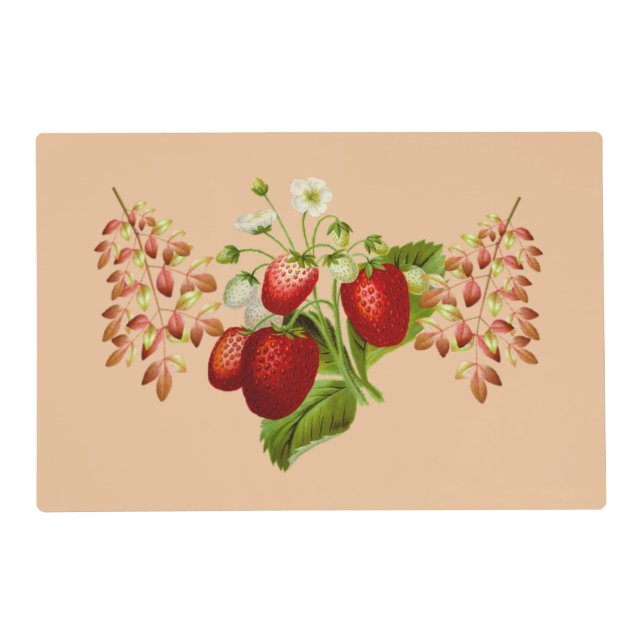Fall & Autumn Berry Foliage Paper Placemat (Front)