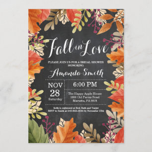 Fall Autumn Bridal Shower Invitation