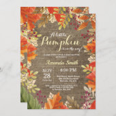 Fall Autumn Burlap Baby Shower Invitation (Front/Back)