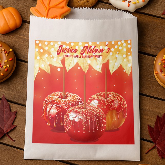 Fall Autumn Candied Apple Party Favor Bag (Fall Autumn Candied Apple Party Favor Bag
)