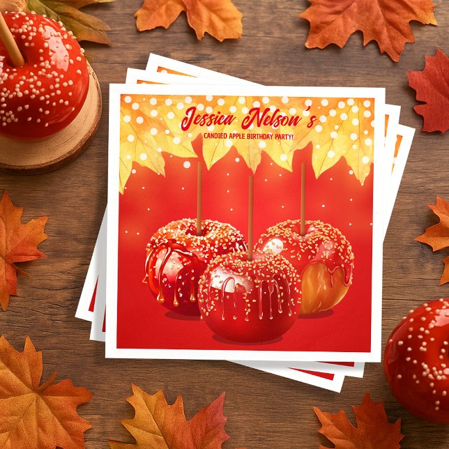Fall Autumn Candied Apple Party Napkins (Fall Autumn Candied Apple Party Napkins
)