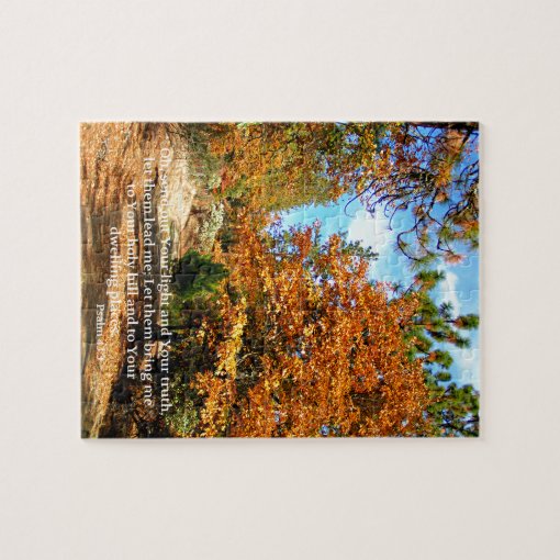 Fall Autumn Christian Scripture Bible Verse Jigsaw Puzzle | Zazzle