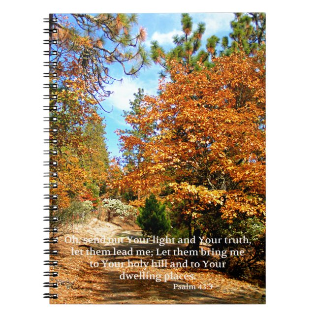 Fall Autumn Christian Scripture Bible Verse Notebook (Front)