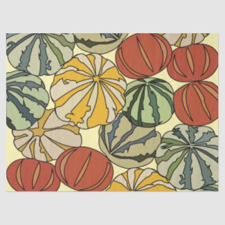 Fall Autumn Colorful Pumpkins Tissue Paper