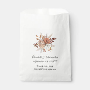 Fall Autumn Colors Floral Trendy Wedding Favor Bag