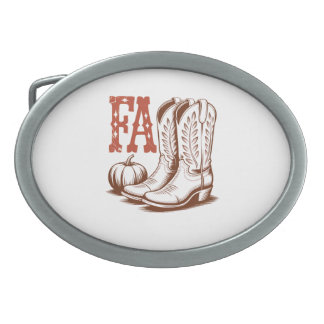 Fall Autumn Cowgirl Pumpkin Belt Buckle