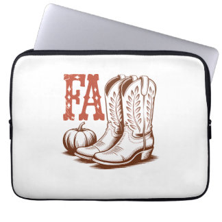 Fall Autumn Cowgirl Pumpkin Laptop Sleeve
