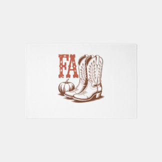 Fall Autumn Cowgirl Pumpkin Rug