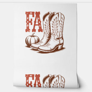 Fall Autumn Cowgirl Pumpkin Wallpaper