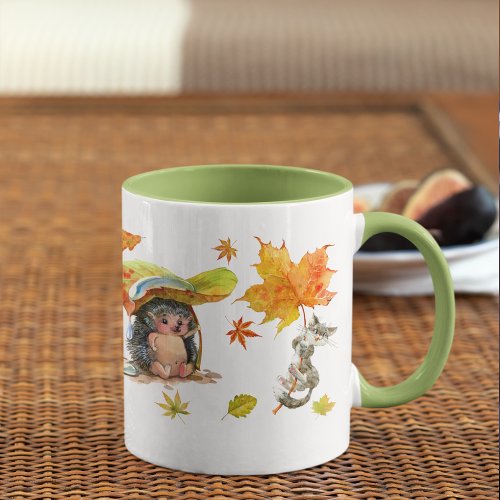 Fall Autumn Cute Animals Clipart Mug