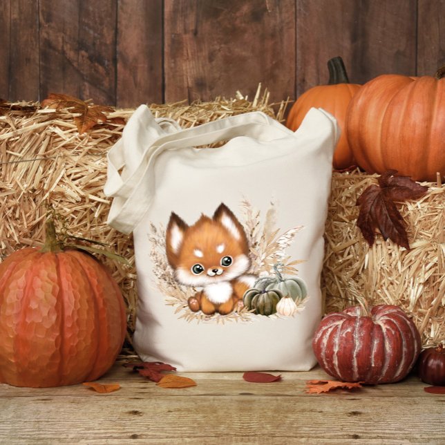 Fall Autumn Cute fox Tote Bag (Creator Uploaded)