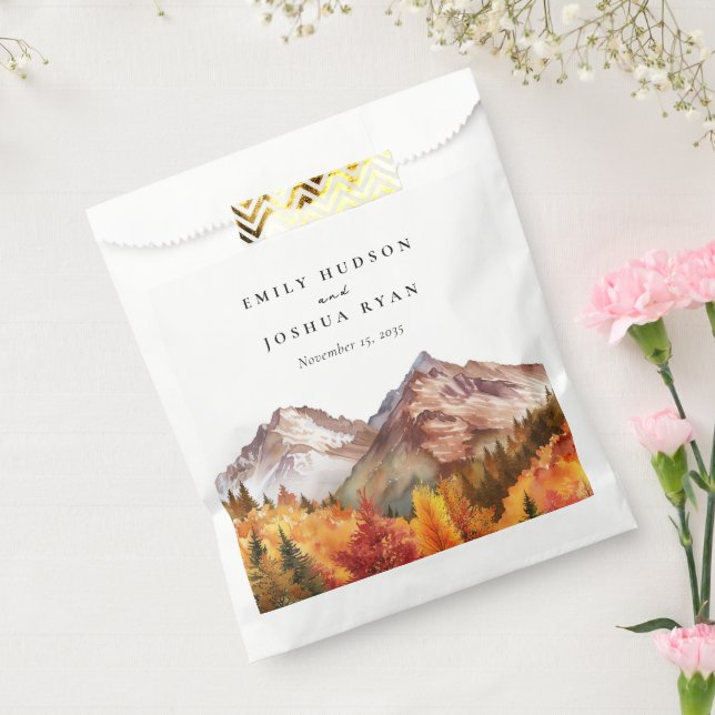 Fall Autumn Elegant Wedding Favor Bag (Sealed)