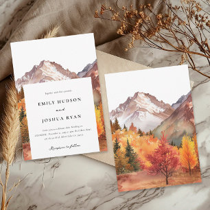 Fall Autumn Elegant Wedding Invitation