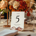 Fall Autumn Elegant Wedding Table Card<br><div class="desc">Fall Autumn Elegant Wedding Table Card</div>