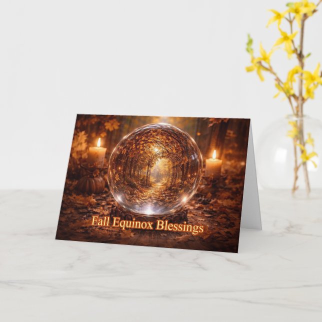 Fall Autumn Equinox Mabon  Card (Yellow Flower)
