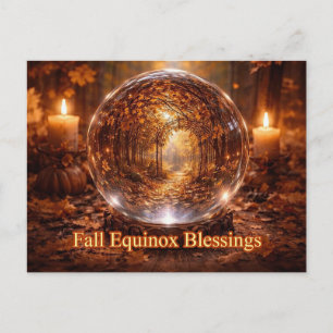 Fall Autumn Equinox with Colorful Foliage Postcard