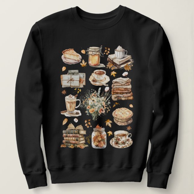 Fall Autumn Favorite Essential Aesthetic Pattern Sweatshirt (Design Front)
