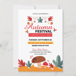 Fall / Autumn Festival Flyer Invitation