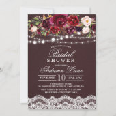 Fall Autumn Floral Bridal Shower Invitation (Front)