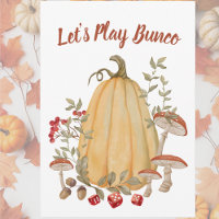 Fall Autumn Floral Pumpkin Bunco