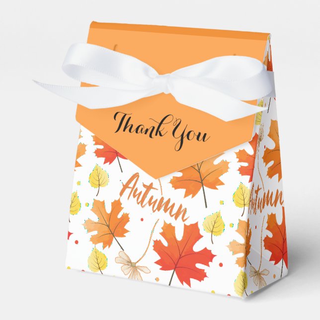 Fall Autumn Foliage Fall Leaves Favor Boxes (Front Side)