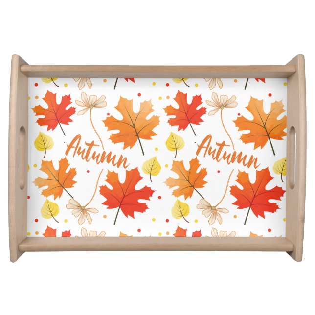 Fall Autumn Foliage Fall Leaves Serving Tray (Front)