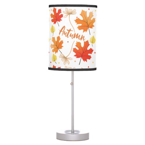 Fall Autumn Foliage Fall Leaves Table Lamp