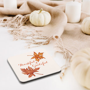 Fall Autumn Foliage Friendsgiving Thanksgiving Beverage Coaster