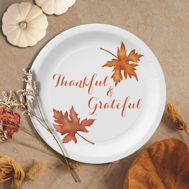 Fall Autumn Foliage Friendsgiving Thanksgiving Paper Plates (Creator Uploaded)