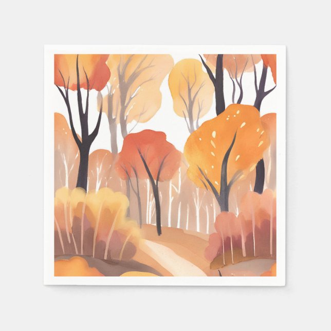 Fall Autumn Foliage Napkins (Front)