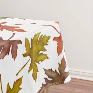 Fall Autumn Foliage Rustic Thanksgiving Tablecloth