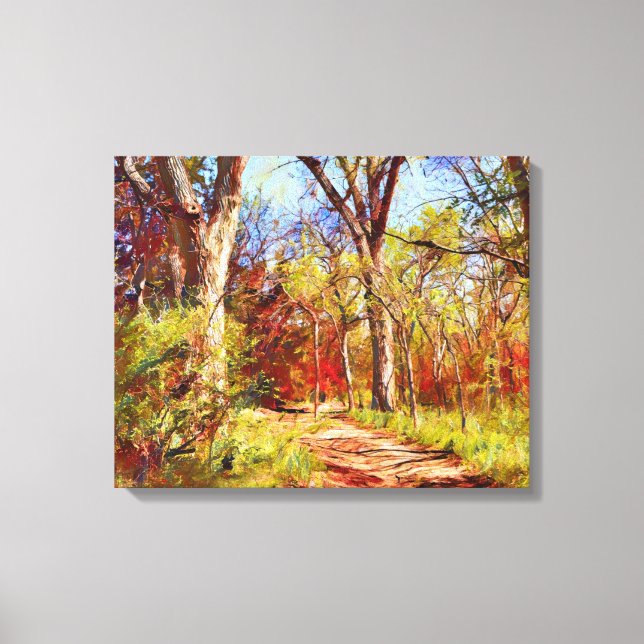 Fall Autumn Forest Canvas Art Print (Front)